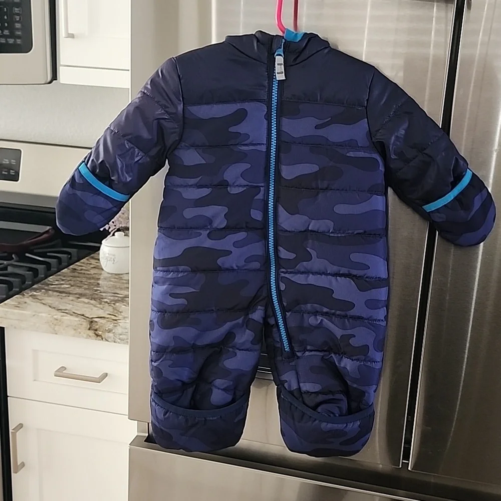 CARTER'S UNISEX KIDS NAVY LIGHT WT SNOWSUIT FULLBODY